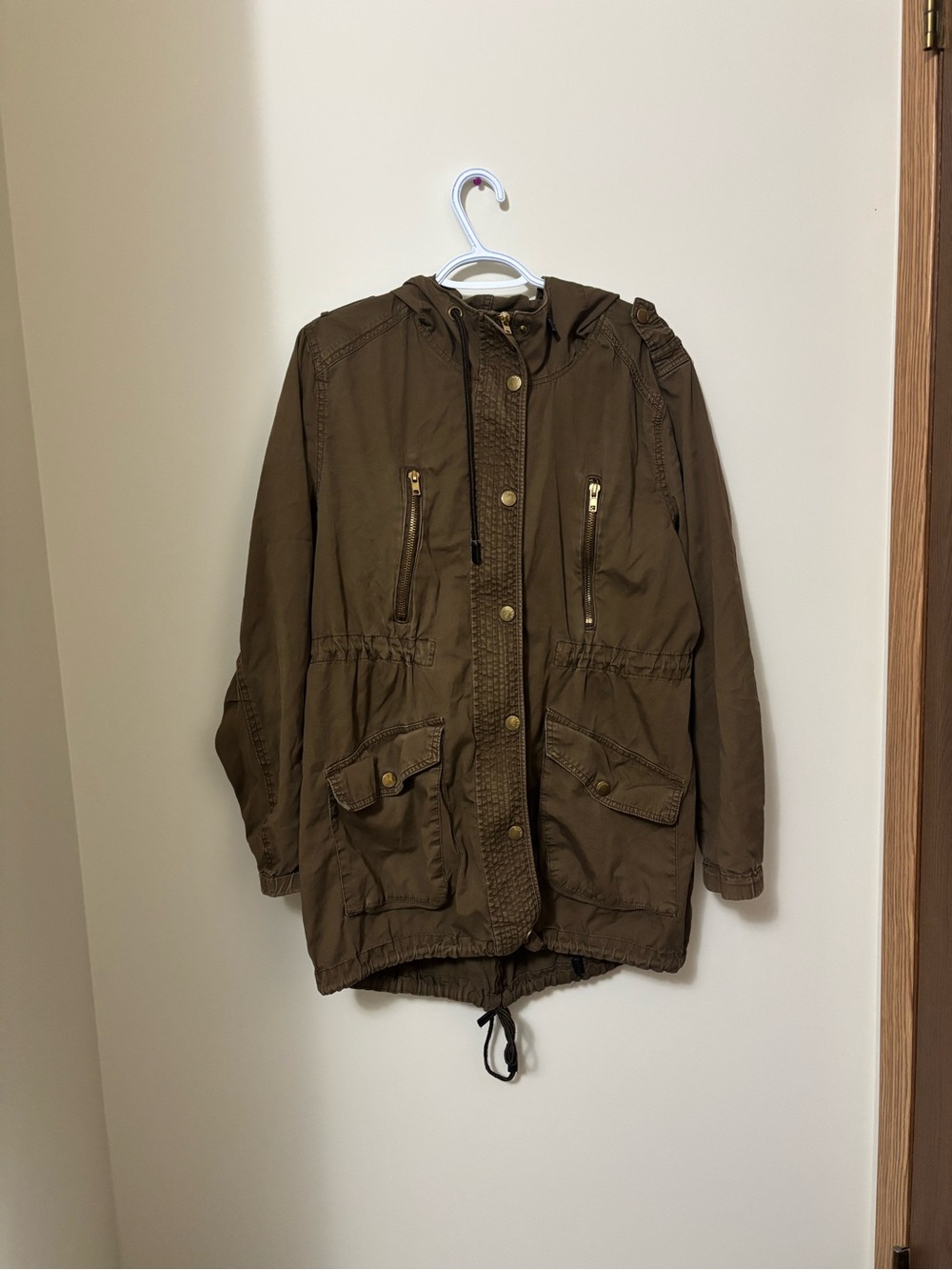 Garage Brown Utility Hooded Jacket